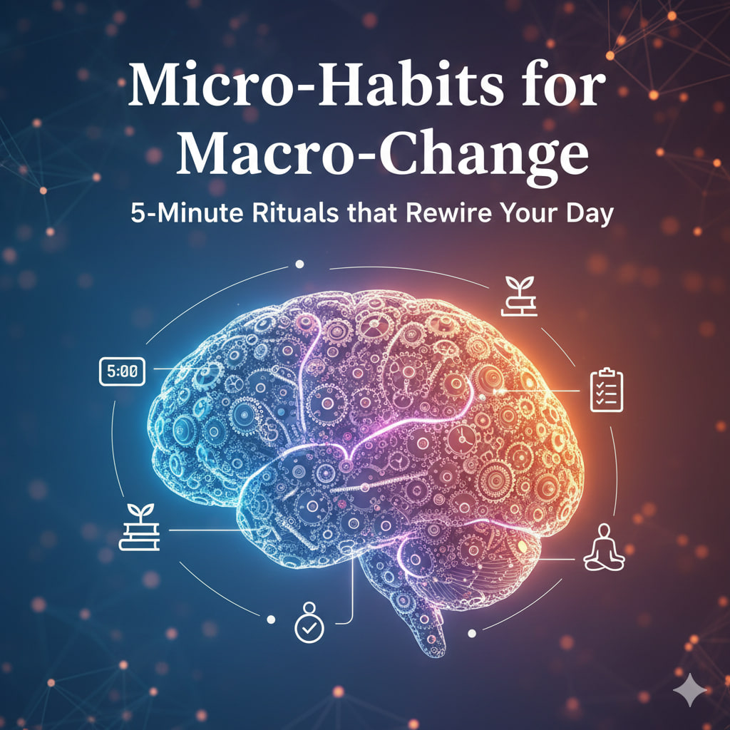 Micro-Habits for Macro-Change: 5-Minute Rituals that Rewire Your Day.