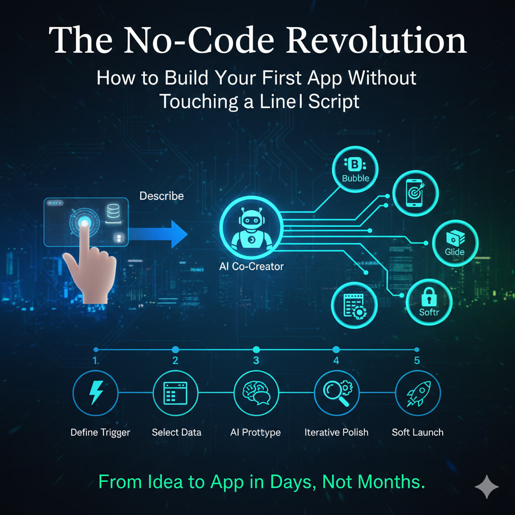 The No-Code Revolution: How to Build Your First App Without Touching a Line of Script.
